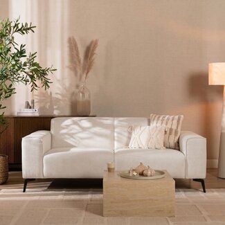 Scandinavische bank Vegas 2,5-zits off white stof gemêleerd