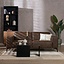 Industriële bank 2,5-zits Vegas eco-leer bruin