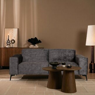 Velvet bank 2,5-zits Vegas antraciet