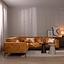 Velvet hoekbank Vegas okergeel links/rechts