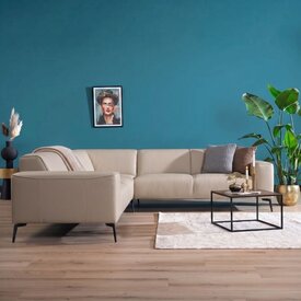 Scandinavische hoekbank Vegas taupe links/rechts