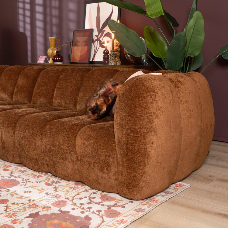 Hoekbank Luca XL chenille koper links