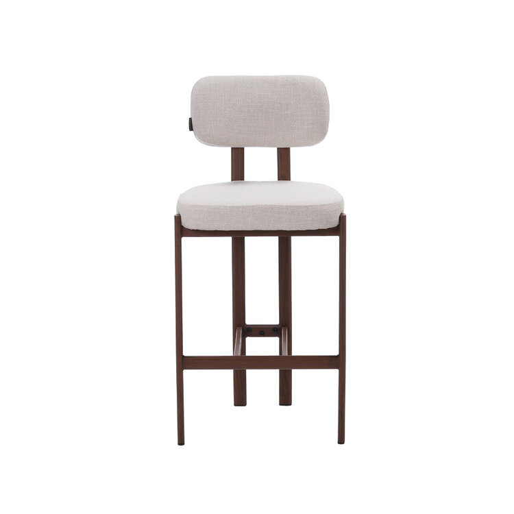 Barkruk Nori linnen off white 70 cm