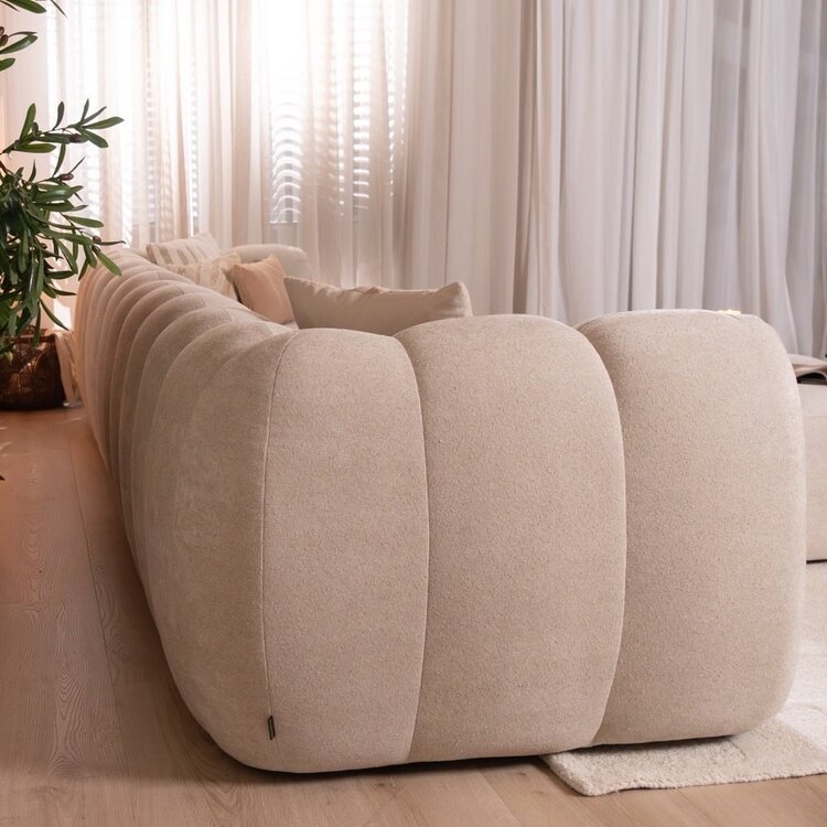 Hoekbank Luca XL chenille beige rechts