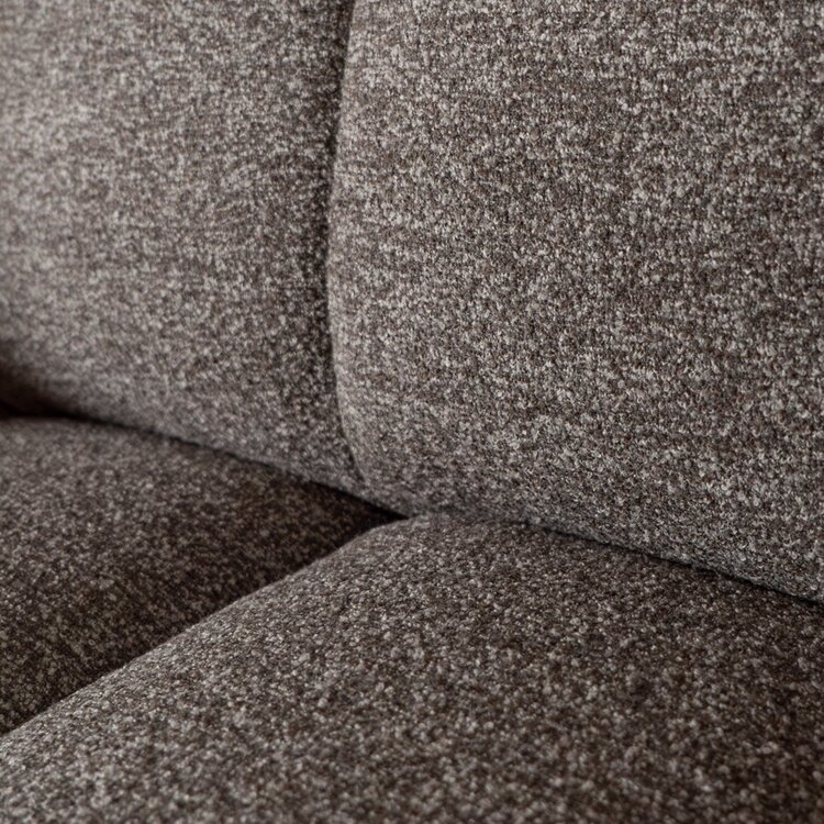Hoekbank Luca XL bouclé stof bruin/grijs rechts