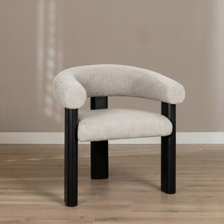 Fauteuil Naomi linnen taupe