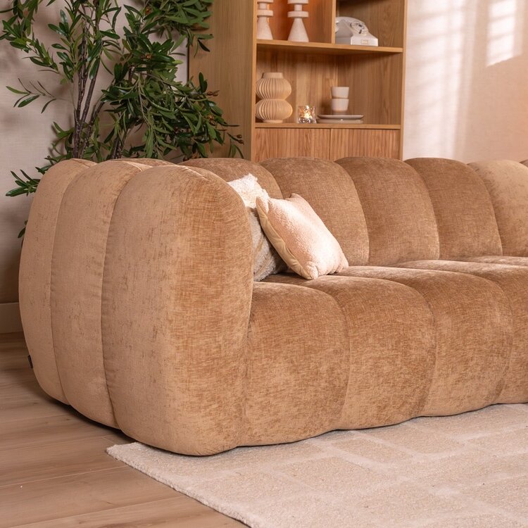 Hoekbank Luca XL chenille peach rechts
