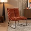 Velvet fauteuil Malaga koper