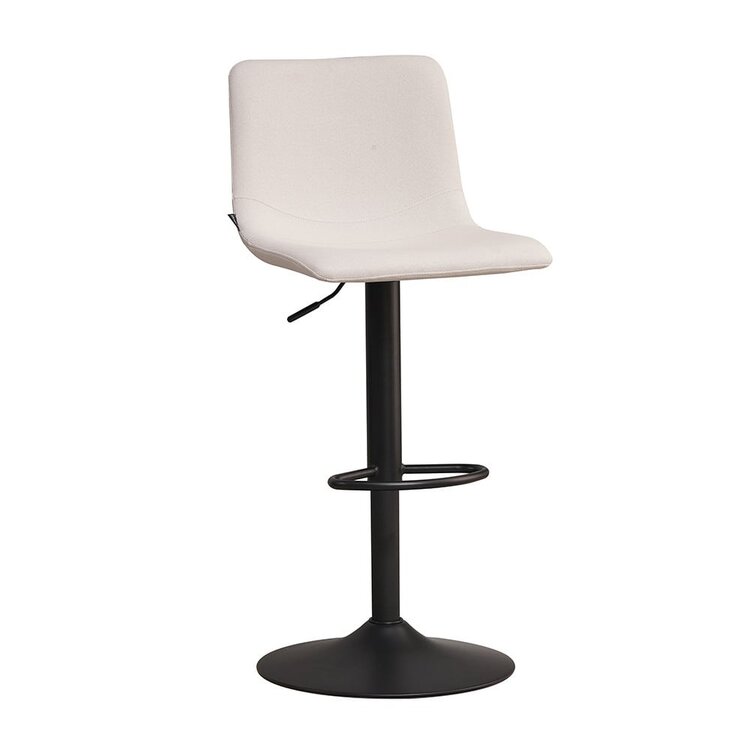 Scandinavische barkruk Eva draaibaar gerecyclede stof off white 60-76 cm
