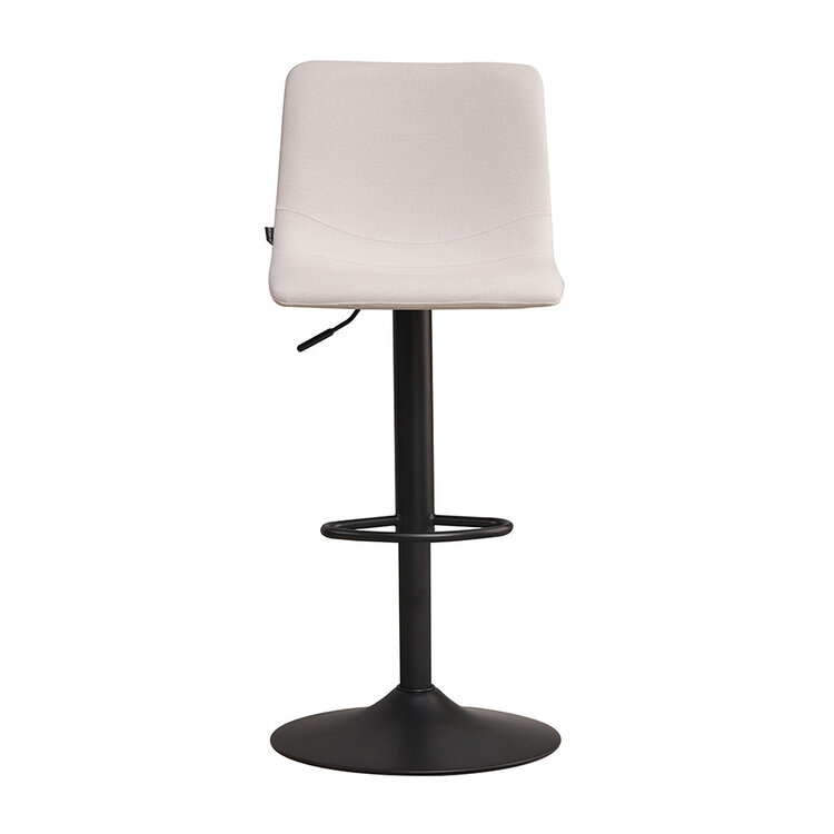 Scandinavische barkruk Eva draaibaar gerecyclede stof off white 60-76 cm