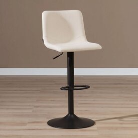 Scandinavische barkruk Eva draaibaar gerecyclede stof off white 60-76 cm