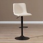 Scandinavische barkruk Eva draaibaar gerecyclede stof off white 60-76 cm