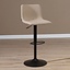 Scandinavische barkruk Eva draaibaar gerecyclede stof taupe 60-76 cm