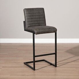 Industriële barkruk Block antraciet eco-leer 79 cm
