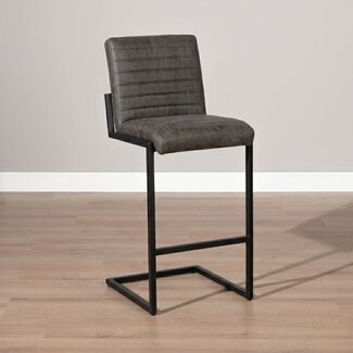 Industriële barkruk Block antraciet eco-leer 79 cm