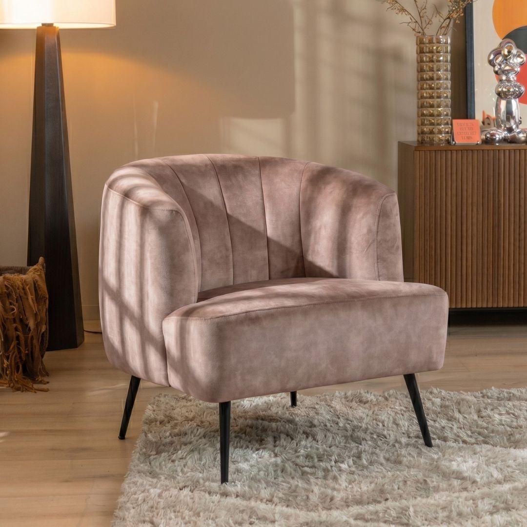 Velvet fauteuil Billy taupe