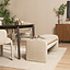 Eetkamerbank Lux leopard taupe 100 cm