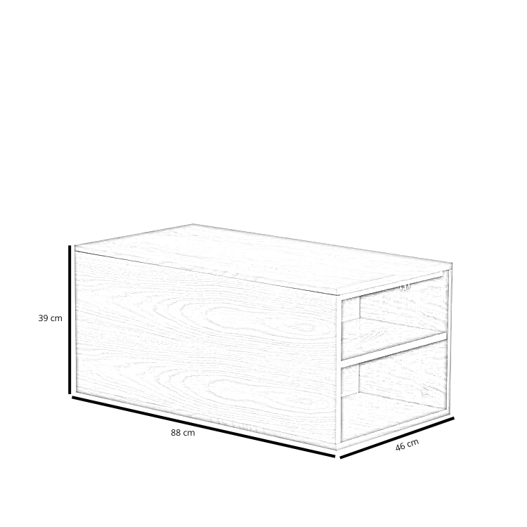 Bijzettafel Jaxx rustiek eiken 88x46 cm