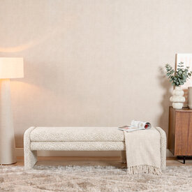 Eetkamerbank Lux leopard taupe 160 cm