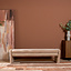 Eetkamerbank Ravi chenille beige/pink 160 cm