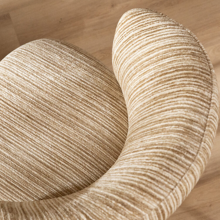 Barkruk Milo chenille beige/taupe 70 cm