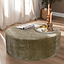 Poef Chloe rond chenille groen ø100 cm