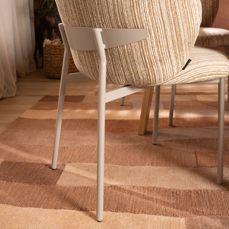 Eetkamerstoel Milo chenille beige/taupe