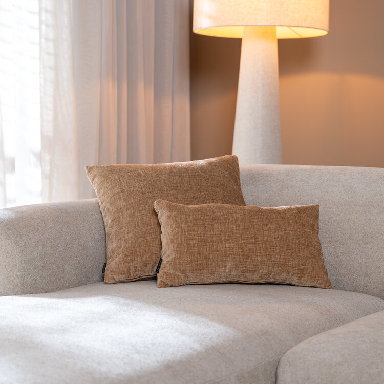 Sierkussen Evi chenille peach 45 x 45
