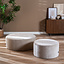 Poef Blair rond chenille beige ø70 cm