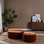Poef Chloe rond chenille terracotta ø70 cm