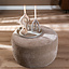 Poef Chloe rond chenille taupe ø70 cm
