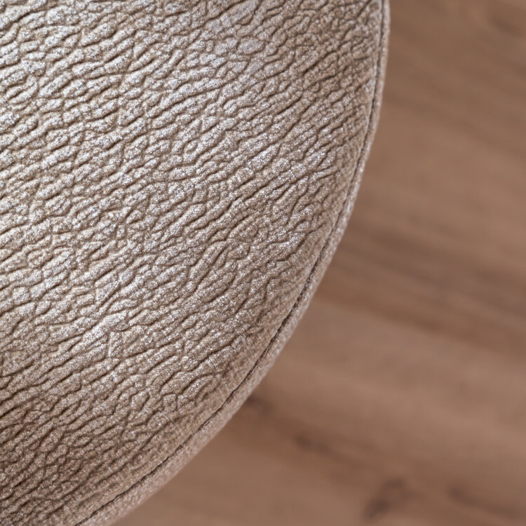 Poef Chloe rond chenille taupe ø70 cm