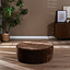 Poef Chloe rond chenille chocolate brown ø100 cm