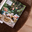 Poef Chloe rond chenille chocolate brown ø100 cm