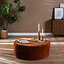 Poef Chloe rond chenille terracotta ø100 cm