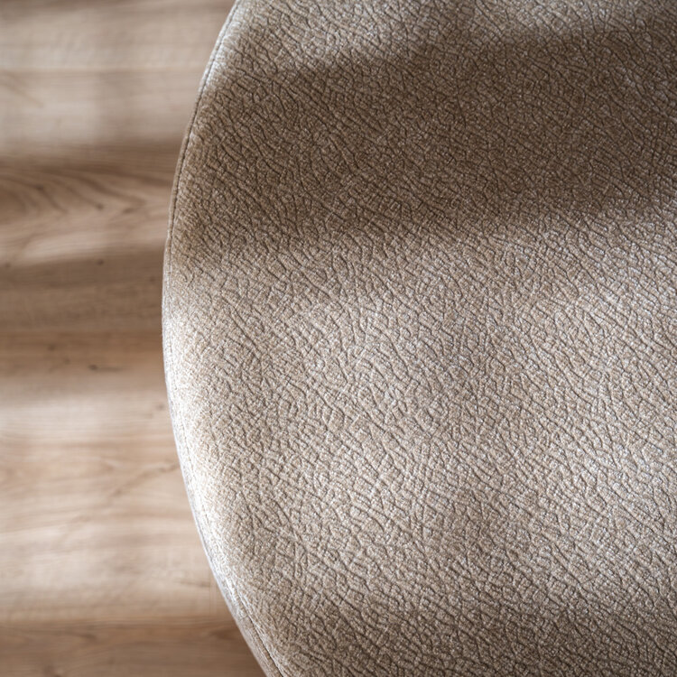 Poef Chloe rond chenille taupe ø100 cm