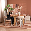 Eetkamerstoel Bolt chenille beige/pink