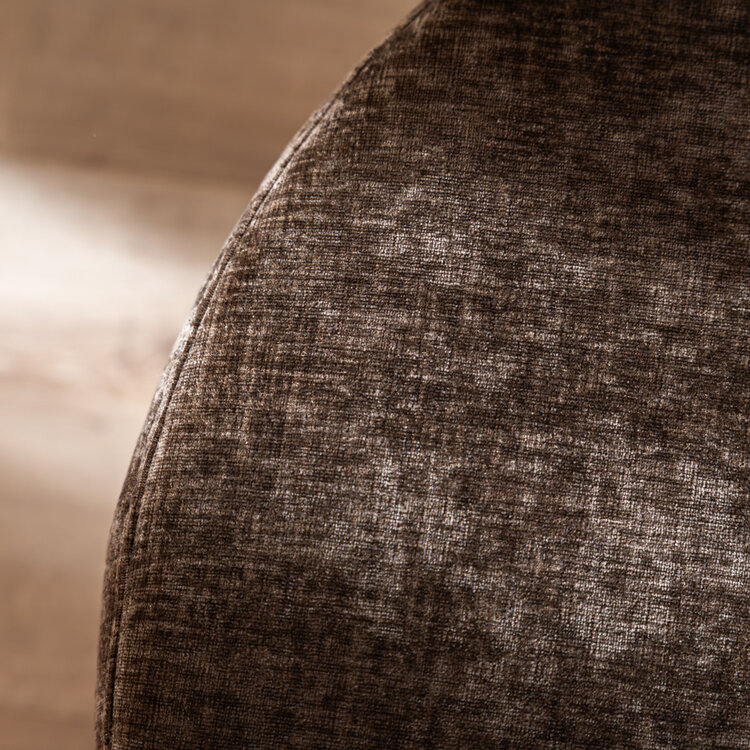 Poef Elle rond chenille mocha ø70 cm