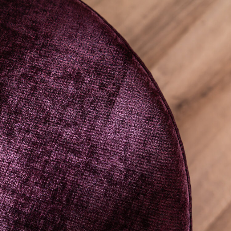 Poef Elle rond chenille paars ø70 cm