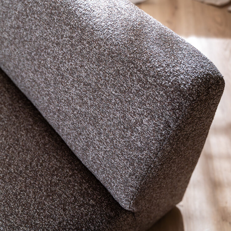 Fauteuil Maine bouclé bruin/grijs