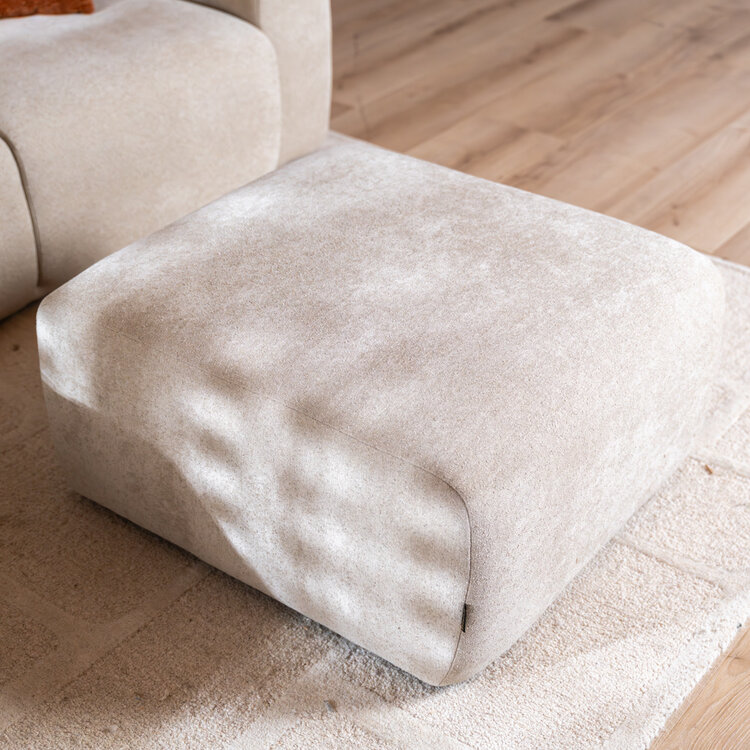 Hocker Maine chenille beige