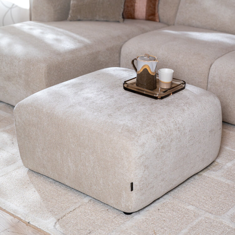Hocker Maine chenille beige
