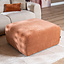 Hocker Maine gemêleerde stof terracotta