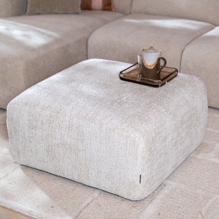 Hocker Maine bouclé stof off white