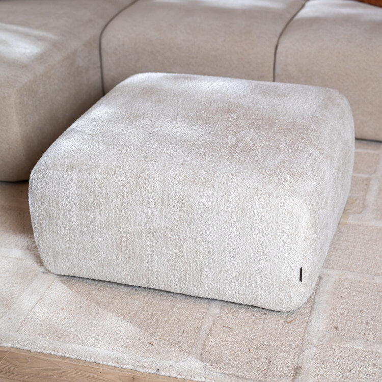 Hocker Maine bouclé stof off white