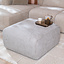 Hocker Maine gemêleerde stof taupe