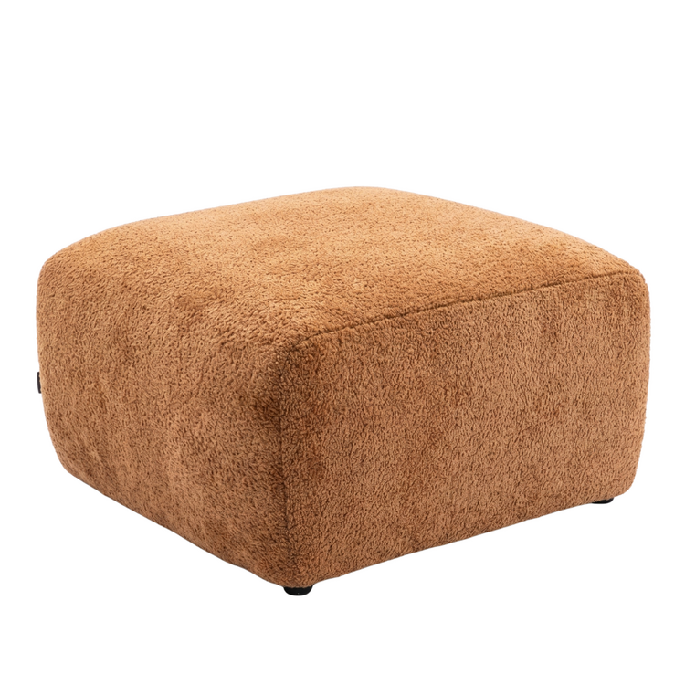 Hocker Maine bouclé stof terracotta