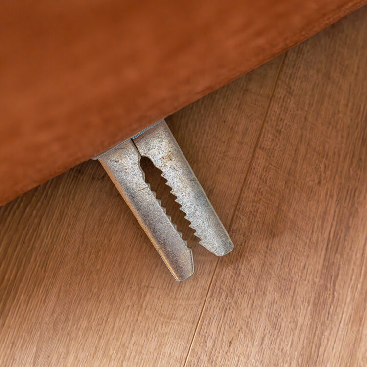 Fauteuil Maine gemêleerde stof terracotta
