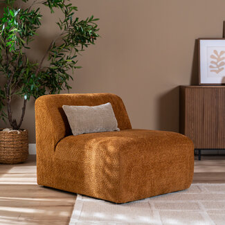 Fauteuil Maine bouclé terracotta