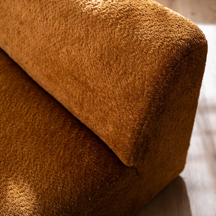 Fauteuil Maine bouclé terracotta